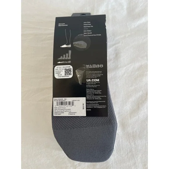 Under Armour UA Breathe Lite 6 Pack Womens Ultra Low No Show Socks Blush 1365291 - Picture 3 of 3